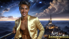 The Beautiful & Handsome Men of the Golden City,is a collection of AI generated images of sexy,glamorous,handsome guys in the heavens.