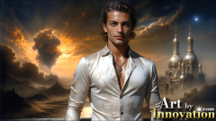 The Beautiful & Handsome Men of the Golden City,is a collection of AI generated images of sexy,glamorous,handsome guys in the heavens.