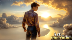 The Beautiful & Handsome Men of the Golden City,is a collection of AI generated images of sexy,glamorous,handsome guys in the heavens.