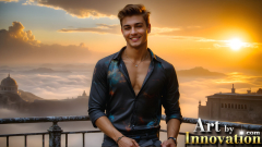 The Beautiful & Handsome Men of the Golden City,is a collection of AI generated images of sexy,glamorous,handsome guys in the heavens.