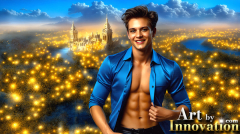 The Beautiful & Handsome Men of the Golden City,is a collection of AI generated images of sexy,glamorous,handsome guys in the heavens.