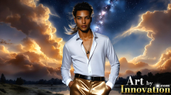 The Beautiful & Handsome Men of the Golden City,is a collection of AI generated images of sexy,glamorous,handsome guys in the heavens.
