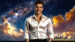 The Beautiful & Handsome Men of the Golden City,is a collection of AI generated images of sexy,glamorous,handsome guys in the heavens.