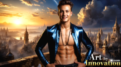The Beautiful & Handsome Men of the Golden City,is a collection of AI generated images of sexy,glamorous,handsome guys in the heavens.