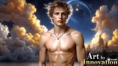 The Beautiful & Handsome Men of the Golden City,is a collection of AI generated images of sexy,glamorous,handsome guys in the heavens.