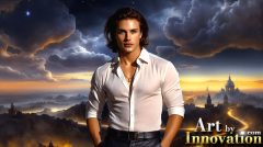 The Beautiful & Handsome Men of the Golden City,is a collection of AI generated images of sexy,glamorous,handsome guys in the heavens.