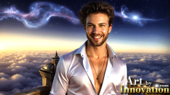 The Beautiful & Handsome Men of the Golden City,is a collection of AI generated images of sexy,glamorous,handsome guys in the heavens.
