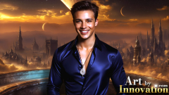 The Beautiful & Handsome Men of the Golden City,is a collection of AI generated images of sexy,glamorous,handsome guys in the heavens.