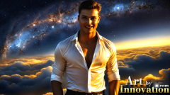 The Beautiful & Handsome Men of the Golden City,is a collection of AI generated images of sexy,glamorous,handsome guys in the heavens.