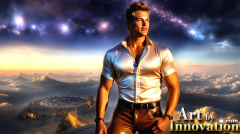 The Beautiful & Handsome Men of the Golden City,is a collection of AI generated images of sexy,glamorous,handsome guys in the heavens.