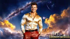 The Beautiful & Handsome Men of the Golden City,is a collection of AI generated images of sexy,glamorous,handsome guys in the heavens.