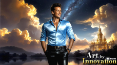The Beautiful & Handsome Men of the Golden City,is a collection of AI generated images of sexy,glamorous,handsome guys in the heavens.