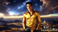 The Beautiful & Handsome Men of the Golden City,is a collection of AI generated images of sexy,glamorous,handsome guys in the heavens.