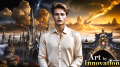 The Beautiful & Handsome Men of the Golden City,is a collection of AI generated images of sexy,glamorous,handsome guys in the heavens.