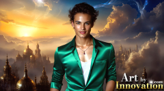 The Beautiful & Handsome Men of the Golden City,is a collection of AI generated images of sexy,glamorous,handsome guys in the heavens.