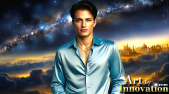 The Beautiful & Handsome Men of the Golden City,is a collection of AI generated images of sexy,glamorous,handsome guys in the heavens.