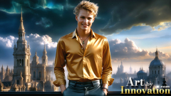The Beautiful & Handsome Men of the Golden City,is a collection of AI generated images of sexy,glamorous,handsome guys in the heavens.