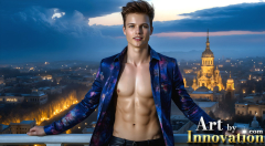 The Beautiful & Handsome Men of the Golden City,is a collection of AI generated images of sexy,glamorous,handsome guys in the heavens.