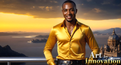 The Beautiful & Handsome Men of the Golden City,is a collection of AI generated images of sexy,glamorous,handsome guys in the heavens.