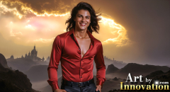 The Beautiful & Handsome Men of the Golden City,is a collection of AI generated images of sexy,glamorous,handsome guys in the heavens.