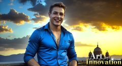 The Beautiful & Handsome Men of the Golden City,is a collection of AI generated images of sexy,glamorous,handsome guys in the heavens.