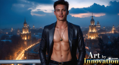 The Beautiful & Handsome Men of the Golden City,is a collection of AI generated images of sexy,glamorous,handsome guys in the heavens.