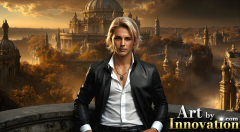 The Beautiful & Handsome Men of the Golden City,is a collection of AI generated images of sexy,glamorous,handsome guys in the heavens.