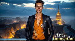 The Beautiful & Handsome Men of the Golden City,is a collection of AI generated images of sexy,glamorous,handsome guys in the heavens.