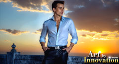 The Beautiful & Handsome Men of the Golden City,is a collection of AI generated images of sexy,glamorous,handsome guys in the heavens.