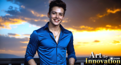 The Beautiful & Handsome Men of the Golden City,is a collection of AI generated images of sexy,glamorous,handsome guys in the heavens.