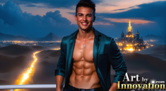 The Beautiful & Handsome Men of the Golden City,is a collection of AI generated images of sexy,glamorous,handsome guys in the heavens.