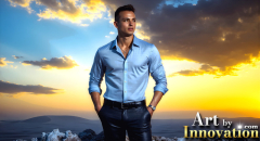 The Beautiful & Handsome Men of the Golden City,is a collection of AI generated images of sexy,glamorous,handsome guys in the heavens.