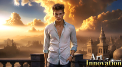 The Beautiful & Handsome Men of the Golden City,is a collection of AI generated images of sexy,glamorous,handsome guys in the heavens.
