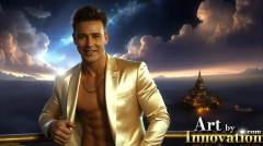 The Beautiful & Handsome Men of the Golden City,is a collection of AI generated images of sexy,glamorous,handsome guys in the heavens.