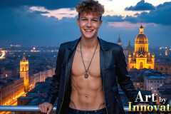 The Beautiful & Handsome Men of the Golden City,is a collection of AI generated images of sexy,glamorous,handsome guys in the heavens.
