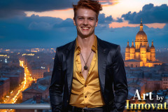 The Beautiful & Handsome Men of the Golden City,is a collection of AI generated images of sexy,glamorous,handsome guys in the heavens.