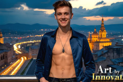 The Beautiful & Handsome Men of the Golden City,is a collection of AI generated images of sexy,glamorous,handsome guys in the heavens.
