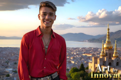 The Beautiful & Handsome Men of the Golden City,is a collection of AI generated images of sexy,glamorous,handsome guys in the heavens.