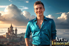The Beautiful & Handsome Men of the Golden City,is a collection of AI generated images of sexy,glamorous,handsome guys in the heavens.