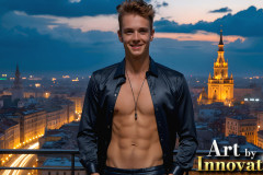 The Beautiful & Handsome Men of the Golden City,is a collection of AI generated images of sexy,glamorous,handsome guys in the heavens.