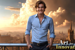 The Beautiful & Handsome Men of the Golden City,is a collection of AI generated images of sexy,glamorous,handsome guys in the heavens.