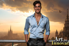 The Beautiful & Handsome Men of the Golden City,is a collection of AI generated images of sexy,glamorous,handsome guys in the heavens.