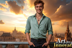 The Beautiful & Handsome Men of the Golden City,is a collection of AI generated images of sexy,glamorous,handsome guys in the heavens.