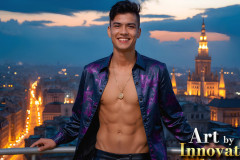 The Beautiful & Handsome Men of the Golden City,is a collection of AI generated images of sexy,glamorous,handsome guys in the heavens.