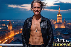 The Beautiful & Handsome Men of the Golden City,is a collection of AI generated images of sexy,glamorous,handsome guys in the heavens.