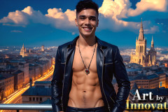 The Beautiful & Handsome Men of the Golden City,is a collection of AI generated images of sexy,glamorous,handsome guys in the heavens.