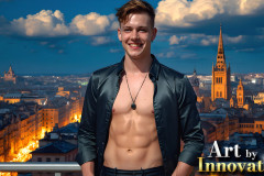 The Beautiful & Handsome Men of the Golden City,is a collection of AI generated images of sexy,glamorous,handsome guys in the heavens.