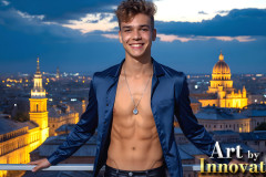 The Beautiful & Handsome Men of the Golden City,is a collection of AI generated images of sexy,glamorous,handsome guys in the heavens.