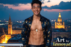 The Beautiful & Handsome Men of the Golden City,is a collection of AI generated images of sexy,glamorous,handsome guys in the heavens.