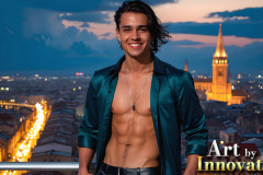 The Beautiful & Handsome Men of the Golden City,is a collection of AI generated images of sexy,glamorous,handsome guys in the heavens.